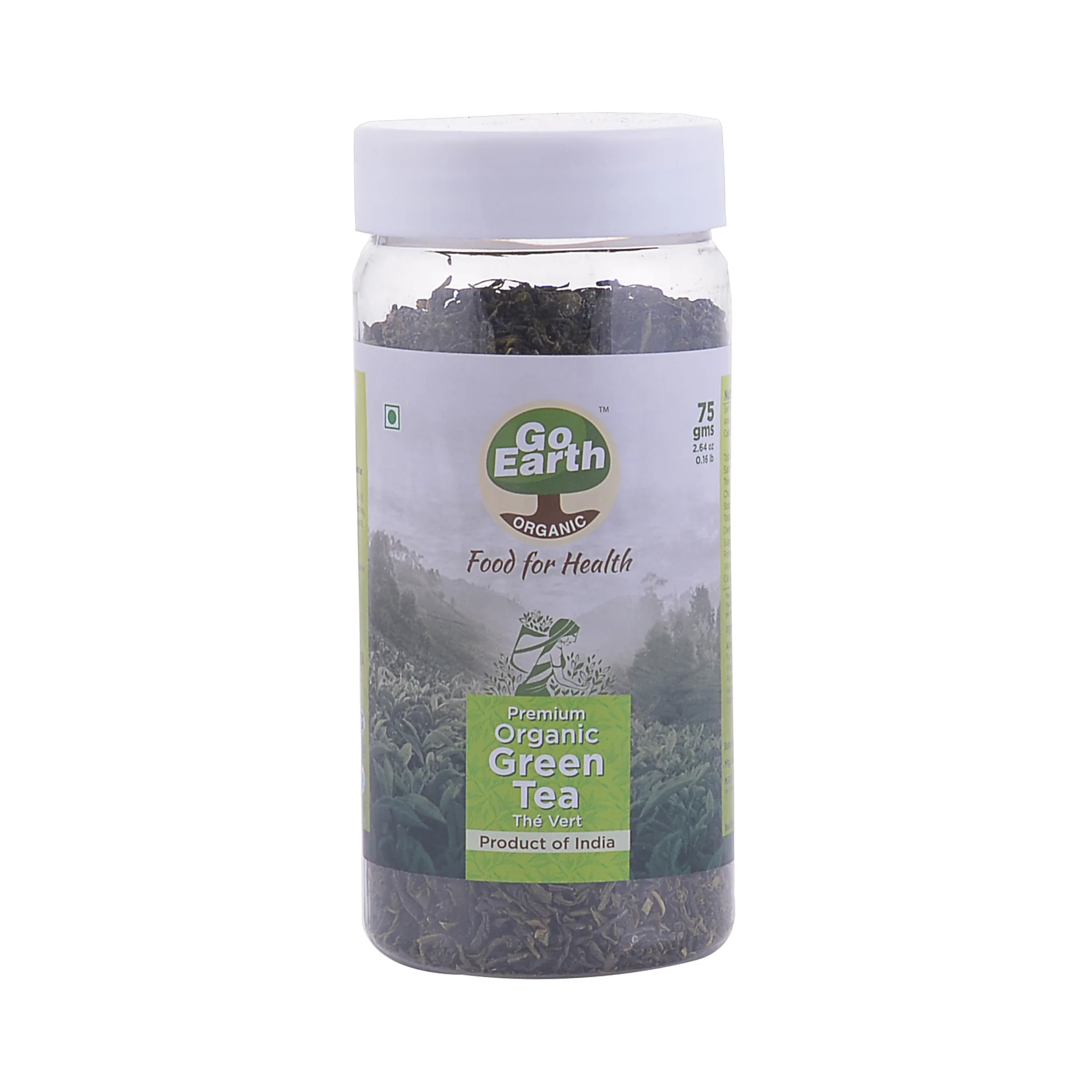 Organic Green Tea - Whole Leaves, Black Color